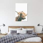 Majesteits hoogland koe canvas afdruk (Insitu (Slaapkamer))