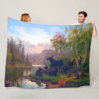 Majesteits in een Zweeds Autumn Landschap Fleece Deken