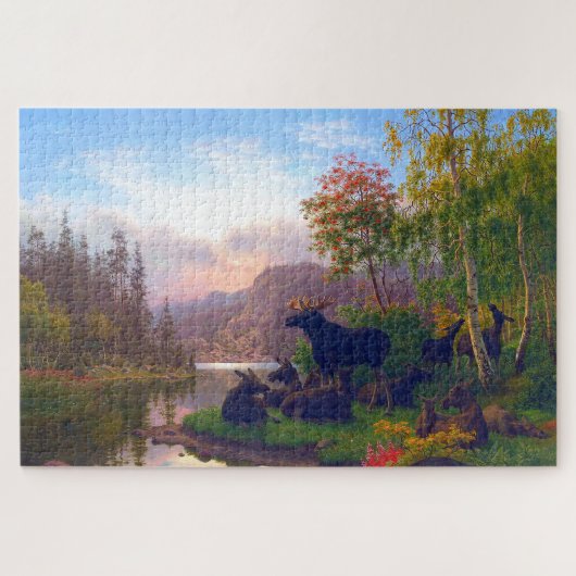 Majesteits in een Zweeds Autumn Landschap Legpuzzel (Horizontaal)