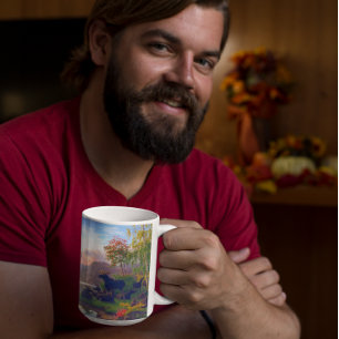 Majesteits in een Zweeds herfstlandschap Koffiemok