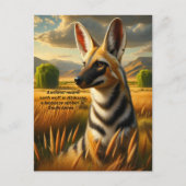 Majestic Aardwolf Poseren in Meadow Briefkaart (Voorkant)