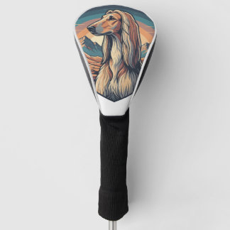 Majestic Afghan Hound Mountain Sunset Graphic Golfheadcover