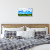 Majestic Alaska Mountains Canvas Afdruk (Insitu (Slaapkamer))