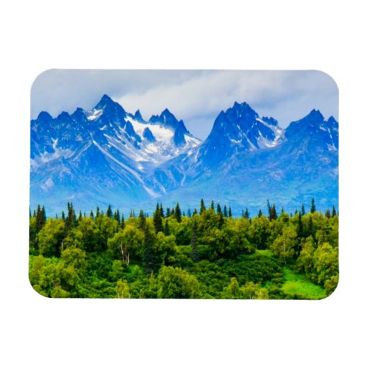 Majestic Alaska Mountains Magneet (Horizontaal)