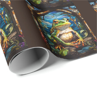 Majestic Arcane Frog Glas in lood Illustratie Cadeaupapier