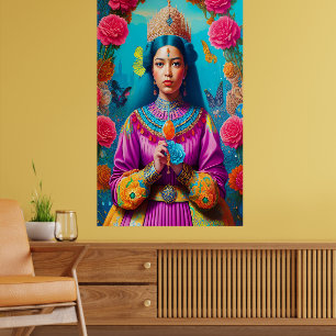 Majestic Asian prinses met gemstone Poster