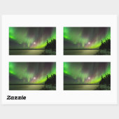 Majestic Aurora Rechthoekige Sticker (Vel)
