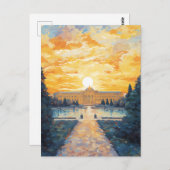 Majestic Austrian Palace at Sunset Briefkaart (Voorkant / Achterkant)