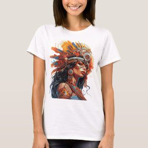 Majestic Azteekse koningin T-shirt