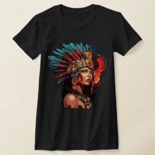 Majestic Azteekse koningin T-shirt