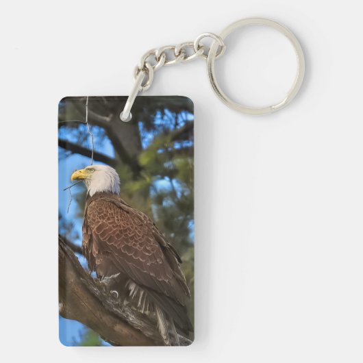 Majestic Bald Eagle 2 sided Sleutelhanger (achterkant)