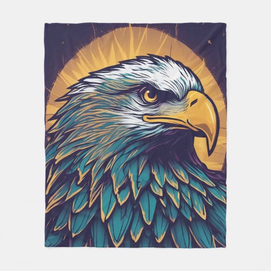 Majestic Bald Eagle Fleece Deken (Voorkant)