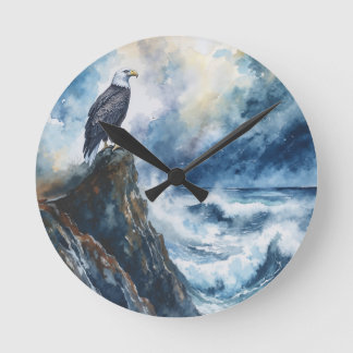 Majestic Bald Eagle met uitzicht op de oceaan Ronde Klok