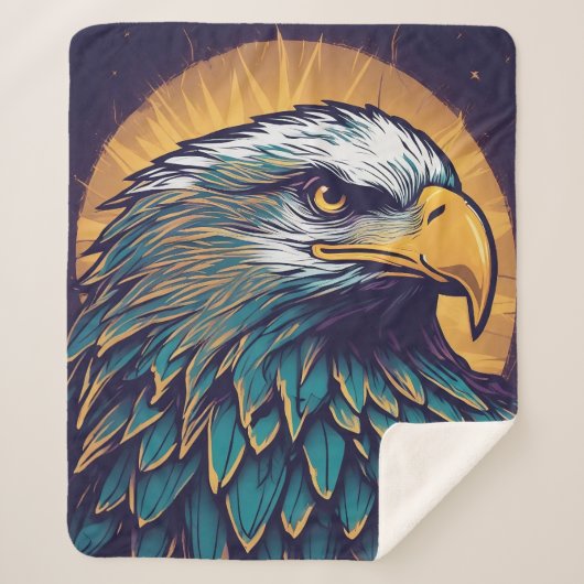 Majestic Bald Eagle Sherpa Deken (Voorkant)