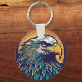 Majestic Bald Eagle Sleutelhanger (Achterkant)