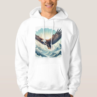Majestic Bald Eagle Sweatshirt: Stijgend boven de  Hoodie
