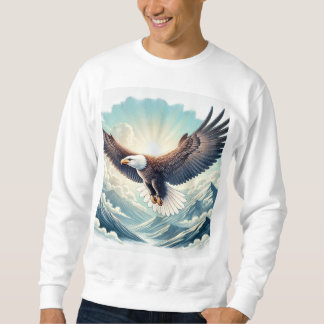 Majestic Bald Eagle Sweatshirt: Stijgend boven de  Trui