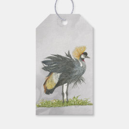 Majestic Bedreigde Grijze Kroonkraan Cadeaulabel