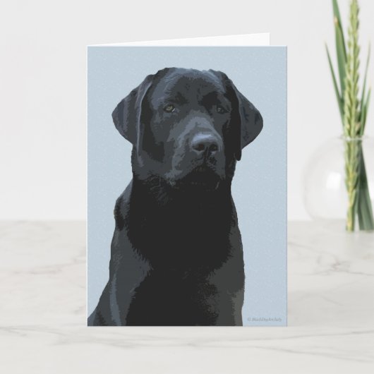 Majestic - Black Dog Art - Black Labrador Kaart (Voorkant)