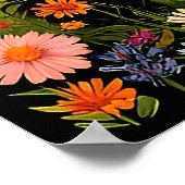 Majestic Black Horse Running Poster (Hoek)