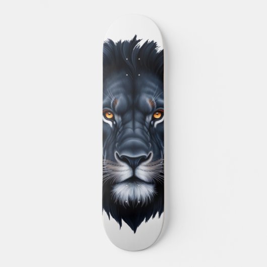 Majestic Black Lion Face Skateboard (Voorkant)