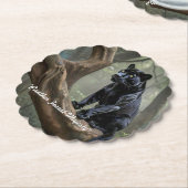 Majestic Black Panther in het bos Kartonnen Onderzetters (Gekanteld)