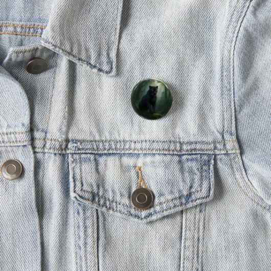 Majestic Black Panther Oerwoud 3D Button met diepg (In situ)