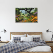 Majestic Blossom Canopy Garden Path Canvas Afdruk (Insitu (Slaapkamer))