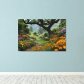 Majestic Blossom Canopy Garden Path Canvas Afdruk (Insitu (Houten vloer))