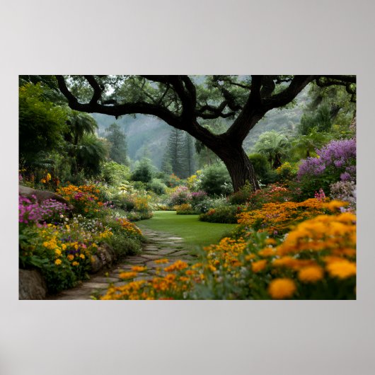 Majestic Blossom Canopy Garden Path Poster (Voorkant)