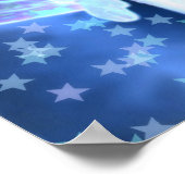 Majestic Blue Angel met sterren Poster (Hoek)