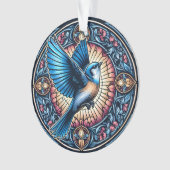 Majestic Blue Bird stijgt tijdens de vlucht Ornament (voorkant)