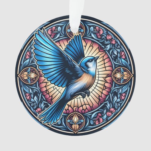 Majestic Blue Bird stijgt tijdens de vlucht Ornament (voorkant)