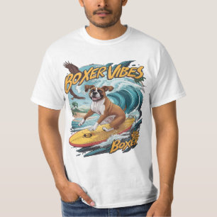 Majestic Boxer Hond Surfen T-shirt