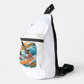 Majestic Boxer Surfer Verovering Waves Sling Bag (Rechterhoek)