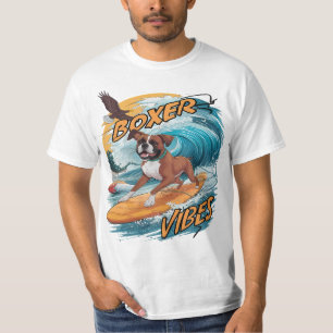 Majestic Boxer Surfer Verovering Waves T-shirt