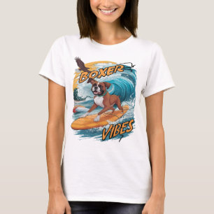 Majestic Boxer Surfer Verovering Waves T-shirt
