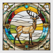 Majestic Buck Faux Glas in lood Raamsticker (Vel)