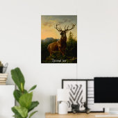 Majestic Buck in bergen Poster (Thuiskantoor)
