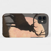 Majestic Bull Elk en Full Moon Rise Case-Mate iPhone Case (Achterkant (horizontaal))