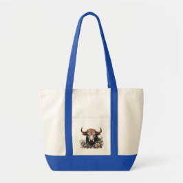 Majestic Bull in bloei Tote Bag