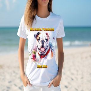 Majestic Bulldog hond met rode kraag T-shirt
