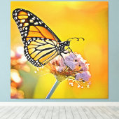 Majestic Butterfly Close Up Design Canvas Afdruk (Insitu (Houten vloer))