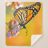 Majestic Butterfly Close Up Design Sherpa Deken (Voorkant)