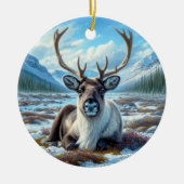 Majestic Caribou Keepsake Keramisch Ornament (Voorkant)