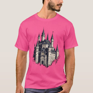 Majestic Castle Silhouette – Een tijdloos sprookje T-shirt