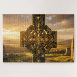 Majestic Celtic Stone Cross Jigsaw Puzzle Legpuzzel