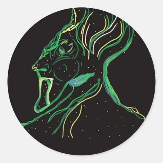 Majestic Constellation Round Stickers (Devant)