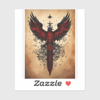 Majestic Crystal Eagle T-shirt ontwerp Sticker