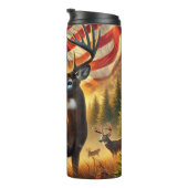 Majestic Deer bij Sunrise Glory Thermosbeker (Geroteerd rechts)